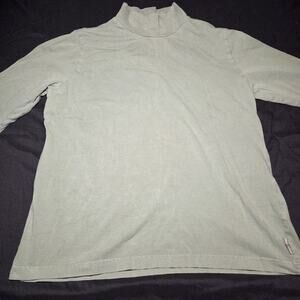 Womans Casual Large Green Woolrich Pullover Long Sleeved Shirt 100% Wool